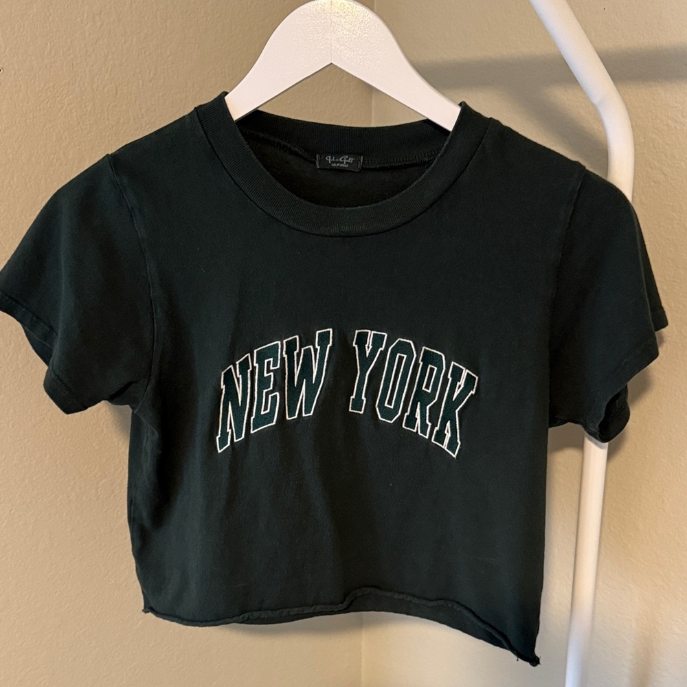John Galt New York Graphic Crop Top